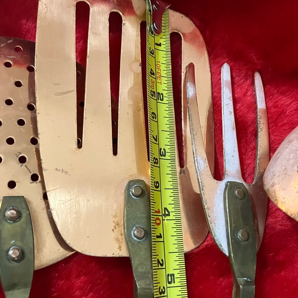 Vintage Set of 4 Copper Hanging Cooking Utensils - Picture 10 of 16